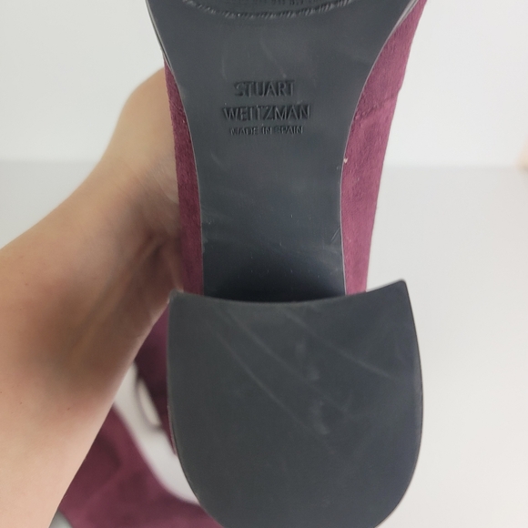 Stuart Weitzman Tieland Thigh High Boots. Cabernet Suede. Size 7. Never Worn. - Picture 5 of 12
